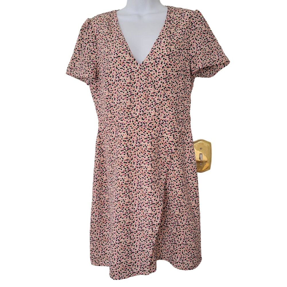J‎ Crew Mercantile 6 V Neck Floral Dress J6370 Faux Wrap ELLIS DITSY